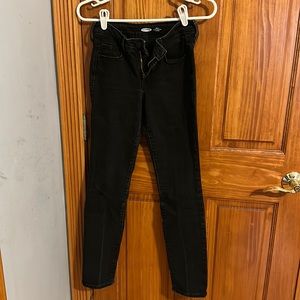 Black Old Navy Power Slim Straight mid rise jeans 00